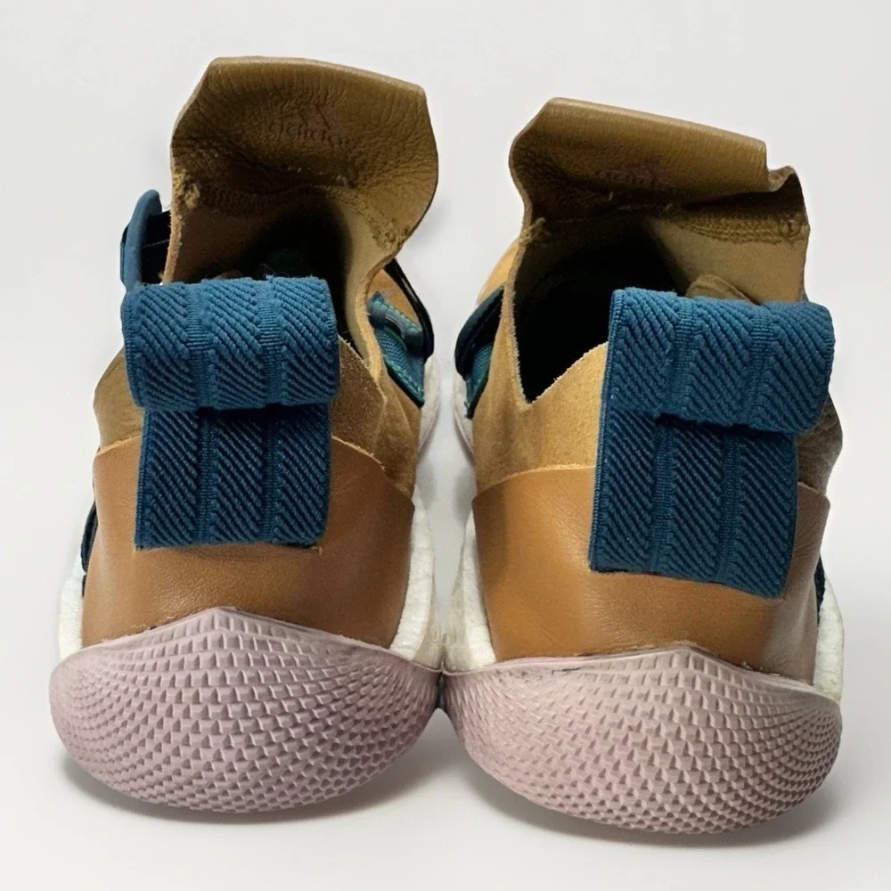 adidas James Harden LS 2 Boost Men 11 Tan Suede Laceless Basketball Shoes Strap